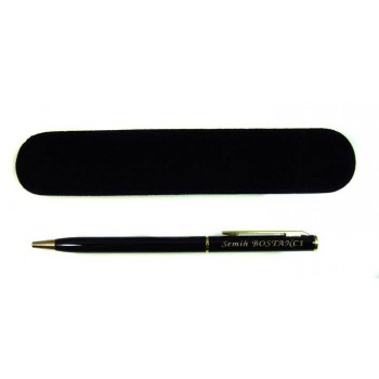 İsme Özel Siyah Renkli Tek Tükenmez Kalem s01